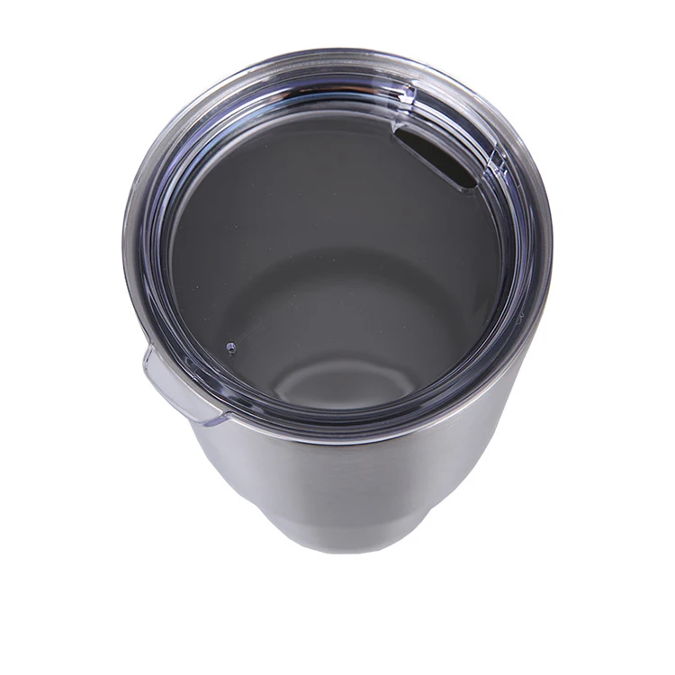 New idea Product 2023 Creative Double Wall Vacuum Insulated 304 Stainless Steel silver Drinking Tumbler Cup With Lid