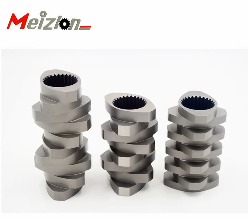 Meizlon high quality vacuum quenching treated twin Extruder plastic screw barrel for extrusion
