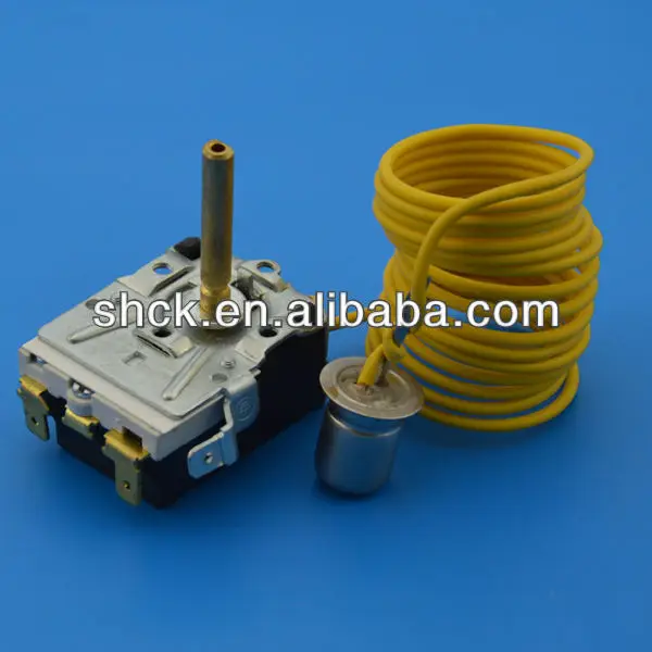 Washing machine capillary thermostat