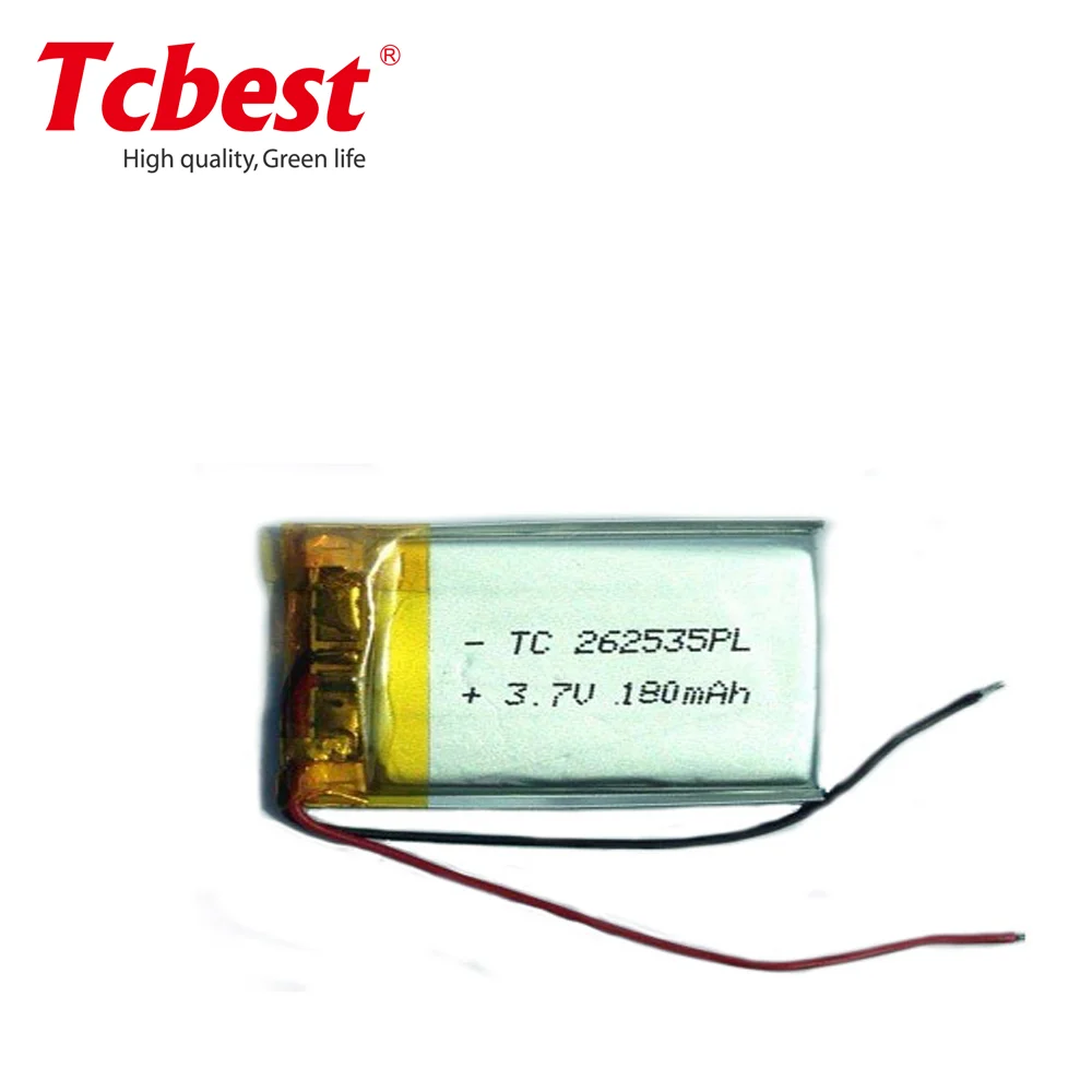 3.7 В Lipo Батареи, 3.7 В Батареи Lipo 262535 180 мАч Аккумуляторная Батарея Китай Питания/