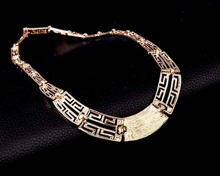 Artificial Indian Gold Plated Kundan Simple African Bridal Wedding Costume Gold Jewellery Set for Wholesale