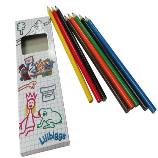 natural color wood color pencils/Promotion wood color pencil