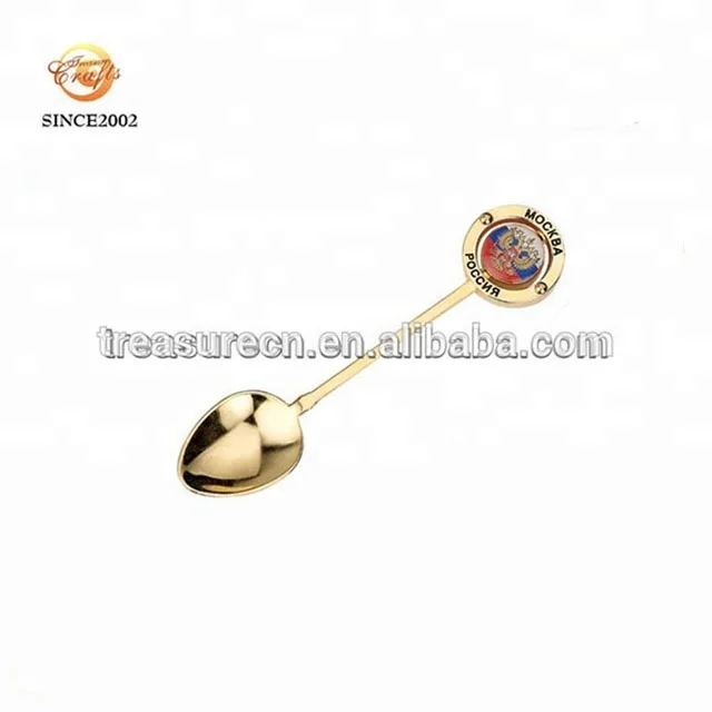 custom hard enamel zinc alloy collectible souvenir spoon