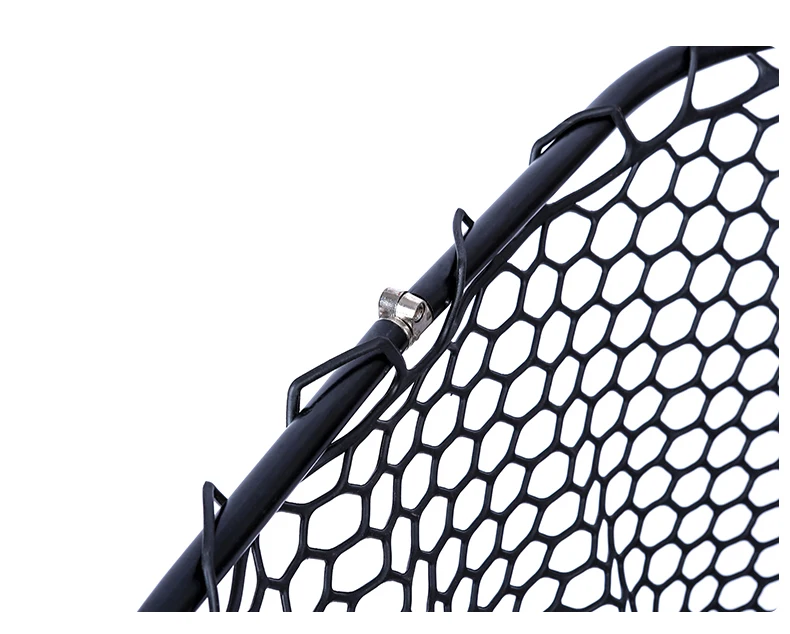 aluminum  landing net fly fishing  net catch and release net soft rubber mesh