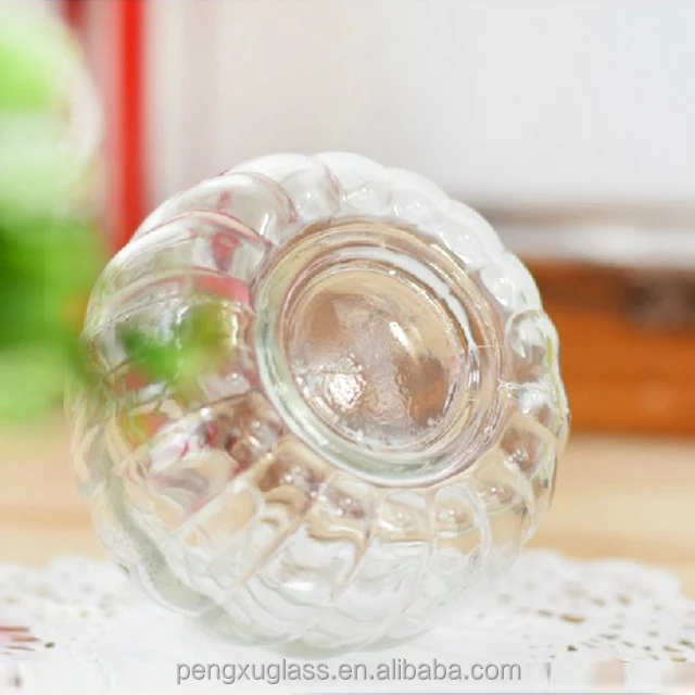 Pumpkin Shape Glass Aroma Oil Bottle and Diffuser Reed Stick with Cork