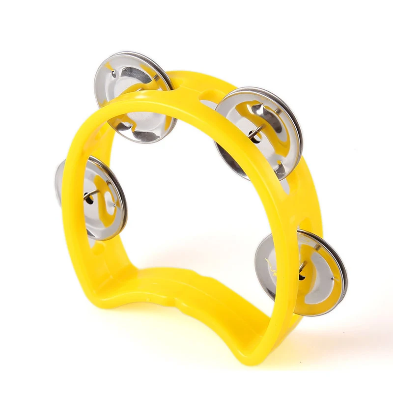 
Handshakers half moon tambourine ,stainless iron bells,plastic tambourine 