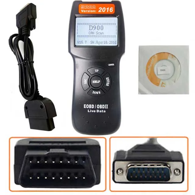 Car OBD2 EOBD CAN Fault Code Reader Scanner D900 Diagnostic Scan Tool