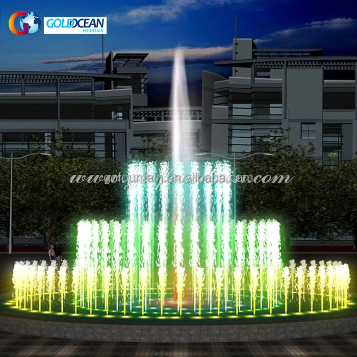 Бесплатный дизайн большой открытый фонтан для скульптуры в стиле общественного