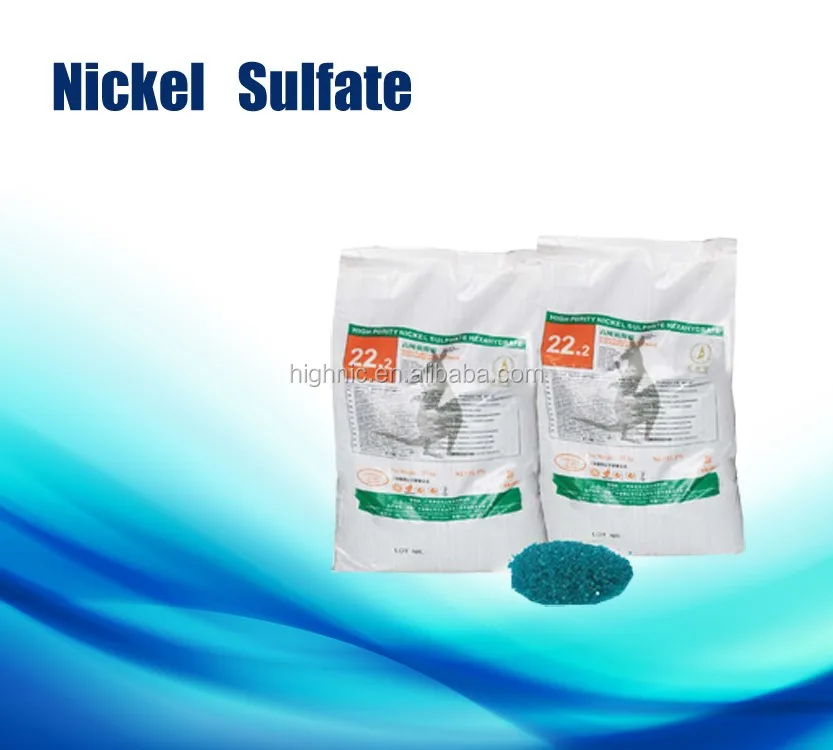 Высокой чистоты сульфата Никеля цена для гальванических