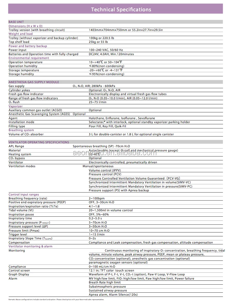 
CE/ISO Approved hospital Anesthesia Workstation 