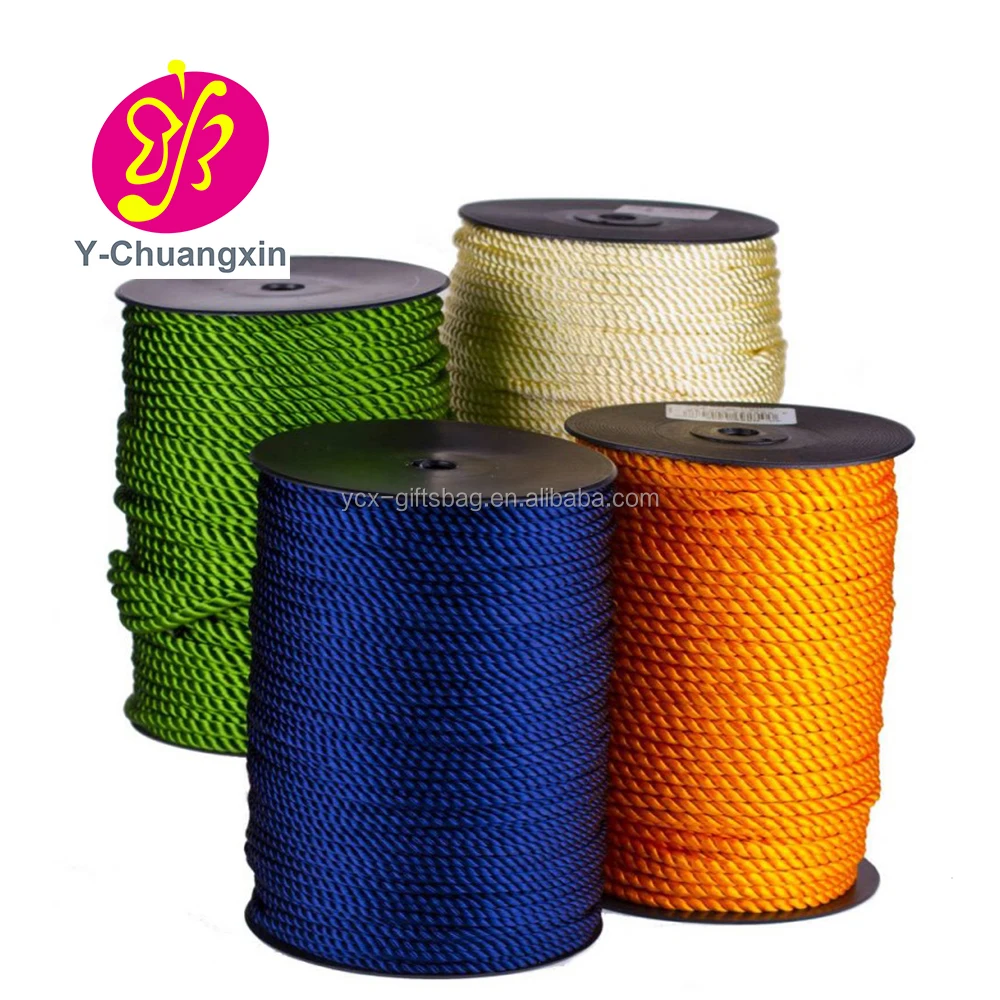 China factory supplier 3mm polyester Twisted cord rope