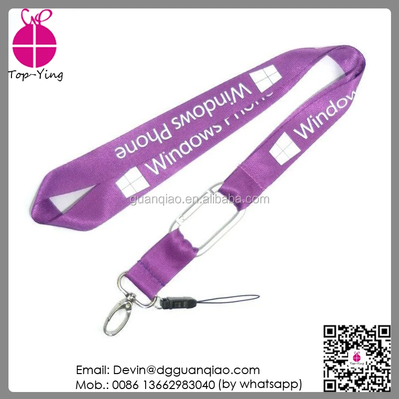 Factory price custom printed lanyard windows,polyester Microsoft lanyard