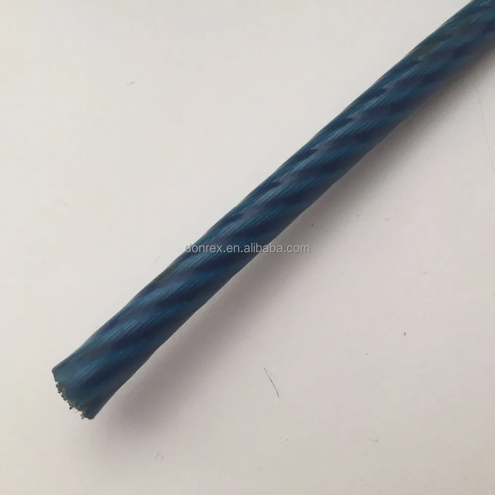 Сильный стальной трос с ПВХ покрытием 6*7 без неприятного запаха стальной трос для канатной дороги для российского рынка