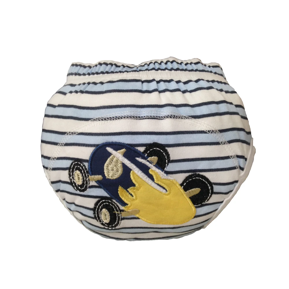 Factory OEM Cute pattern Leak-proof  Reusable  Cotton Baby Infant Potty Training Pants Diaper For Toddler