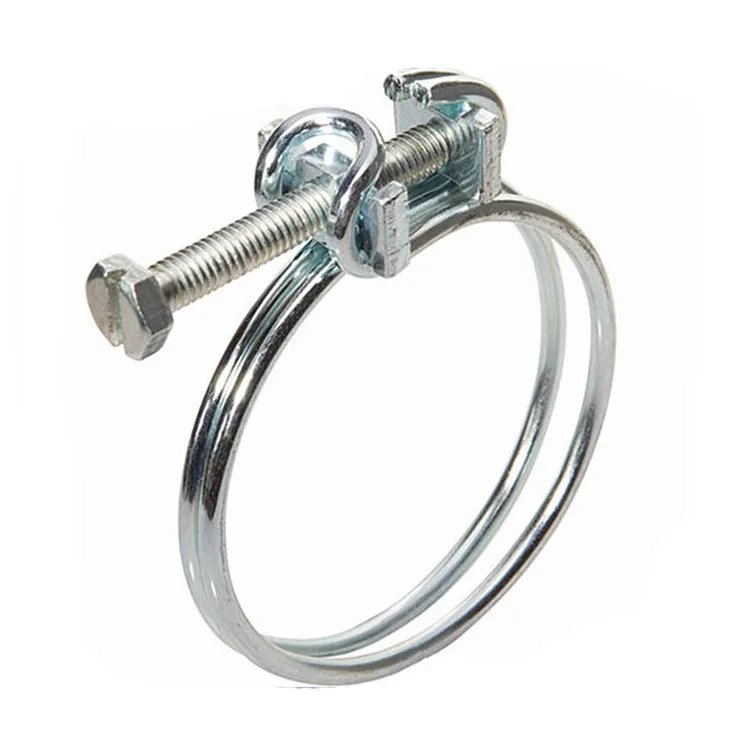 Производитель OEM, профессиональный Регулируемый двойной провод 11-80 мм, шланговый зажим из нержавеющей стали