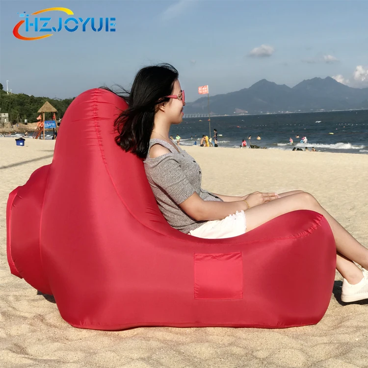 No Pump Needed Outdoor Fast Easy Inflatable Air Chair Lounger  Portable Lightweight Camping Beach Wind Bag Air Sofa Couch