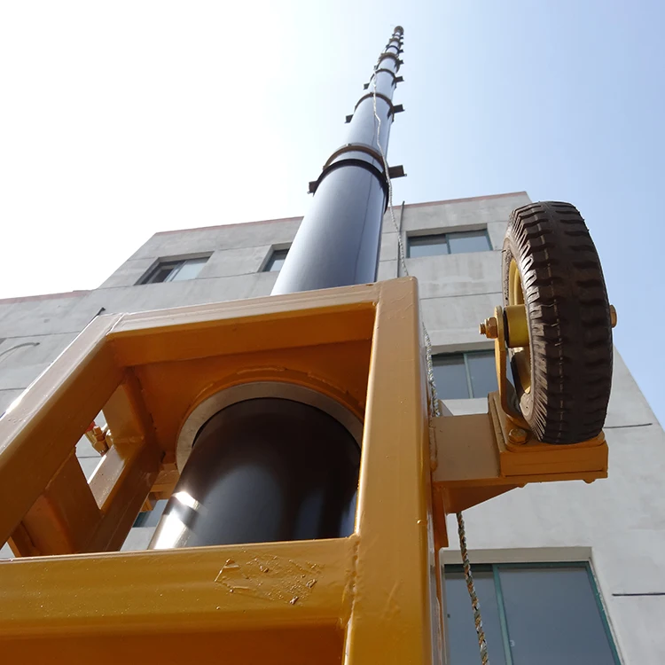 
Pneumatic telescopic mast mobile tripod hard anodizing heavy antenna pole 