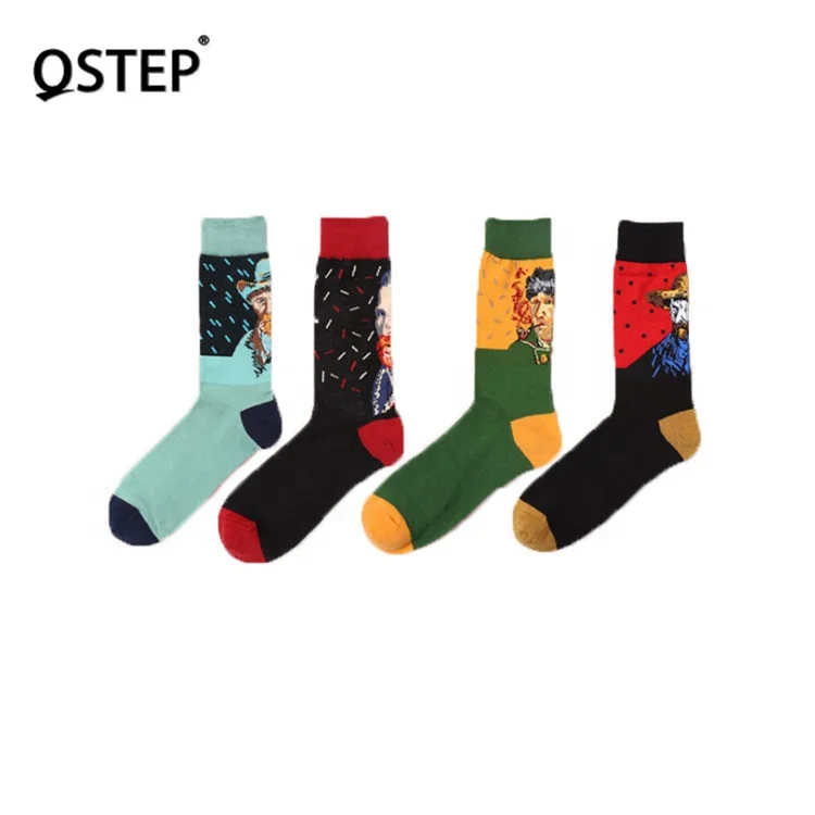 Лидер продаж дышащие носки в радужную полоску с пользовательским логотипом веселые забавные мужские на заказ