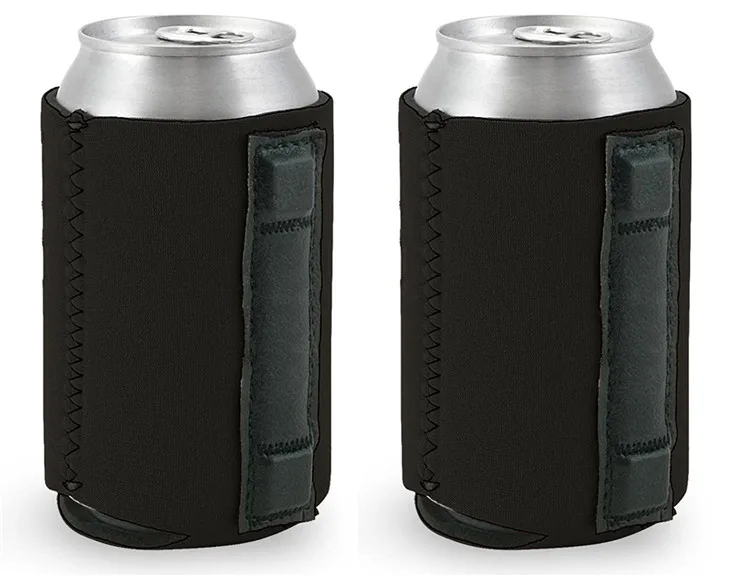 Promotion foldable durable magnetic neoprene can cooler with top quality