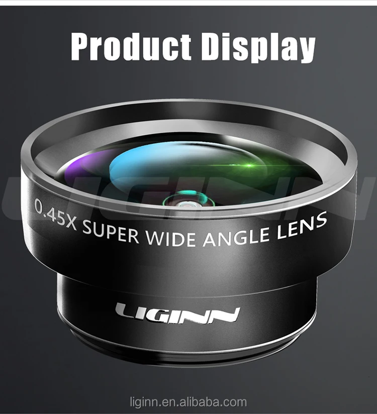 Объектив камеры телефона 2 в 1 0,45x супер широкоугольный объектив 12,5x макрообъектив с кожаным чехлом для мобильного телефона
