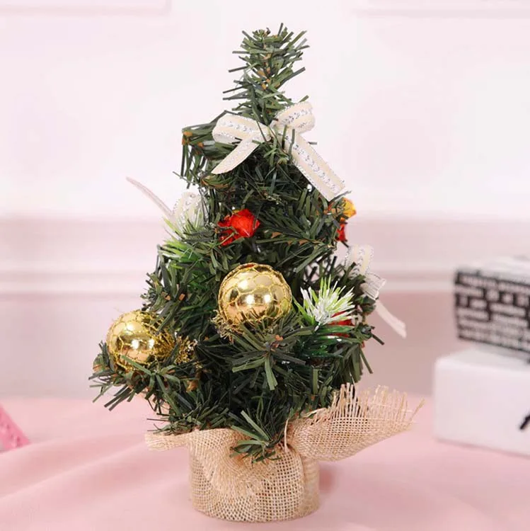 
20cm Tabletop Stand Christmas Tree Decoration Artificial Mini Christmas Tree 