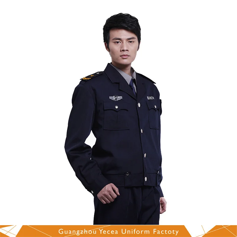 
High quality good design security guard dress/ uniform black color 