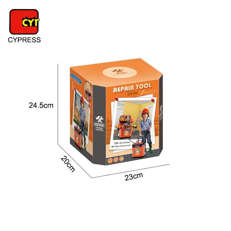 2 IN 1 Pretend Play Trolley Toy Tool Set For Boys