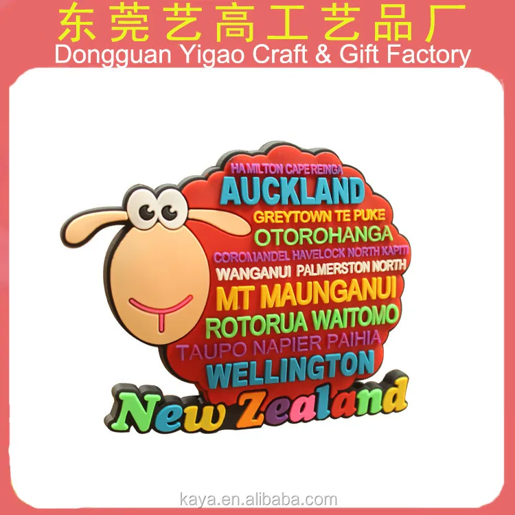 Personalized attractive design 3d embossed trouist fridge soft magnet