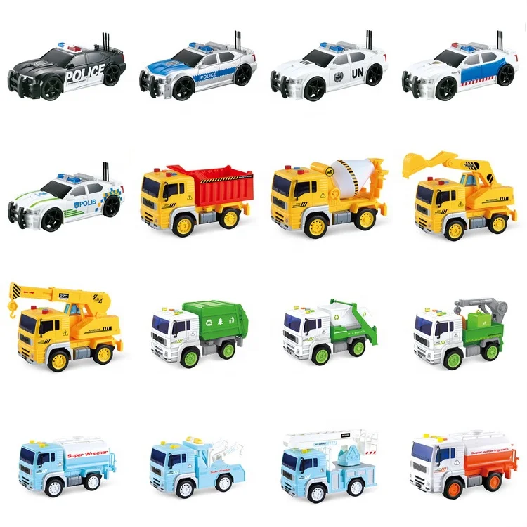 
Wholesale crazy cartoon engineering truck friction car plastic toy 