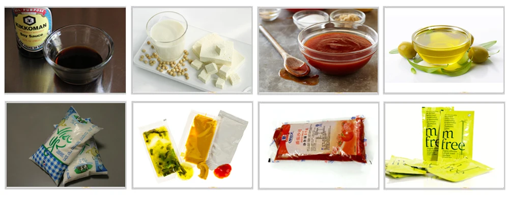 ketchup sachet/oil/soy sause vertical packing machine with pump filler