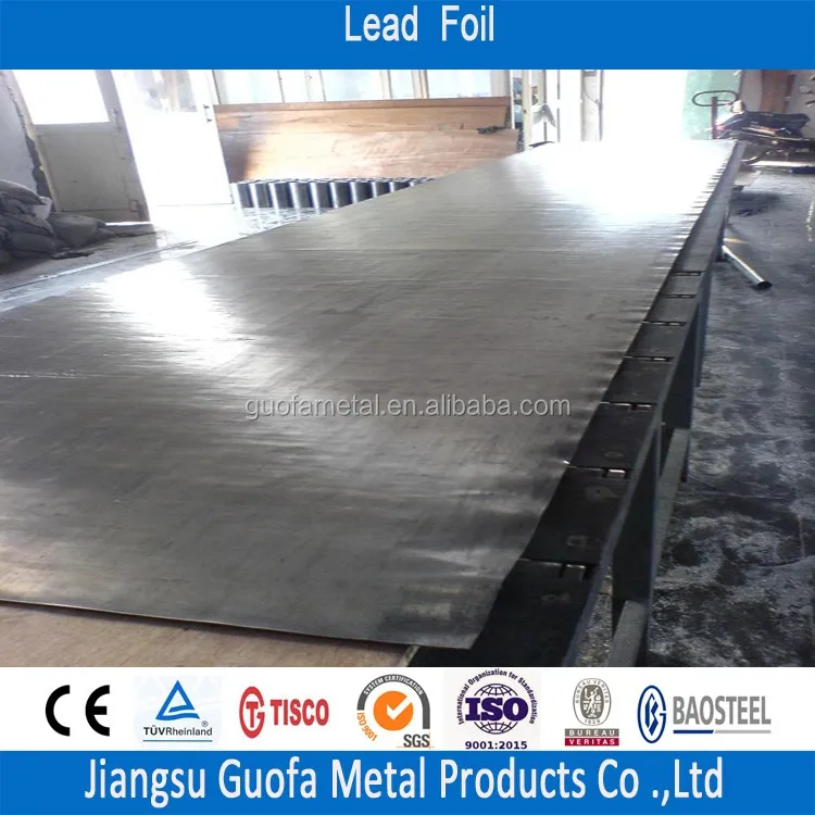 0.03mm 0.35mm 0.4mm 0.45mm 99.994% Pure Lead Foil Plate For Laboratory