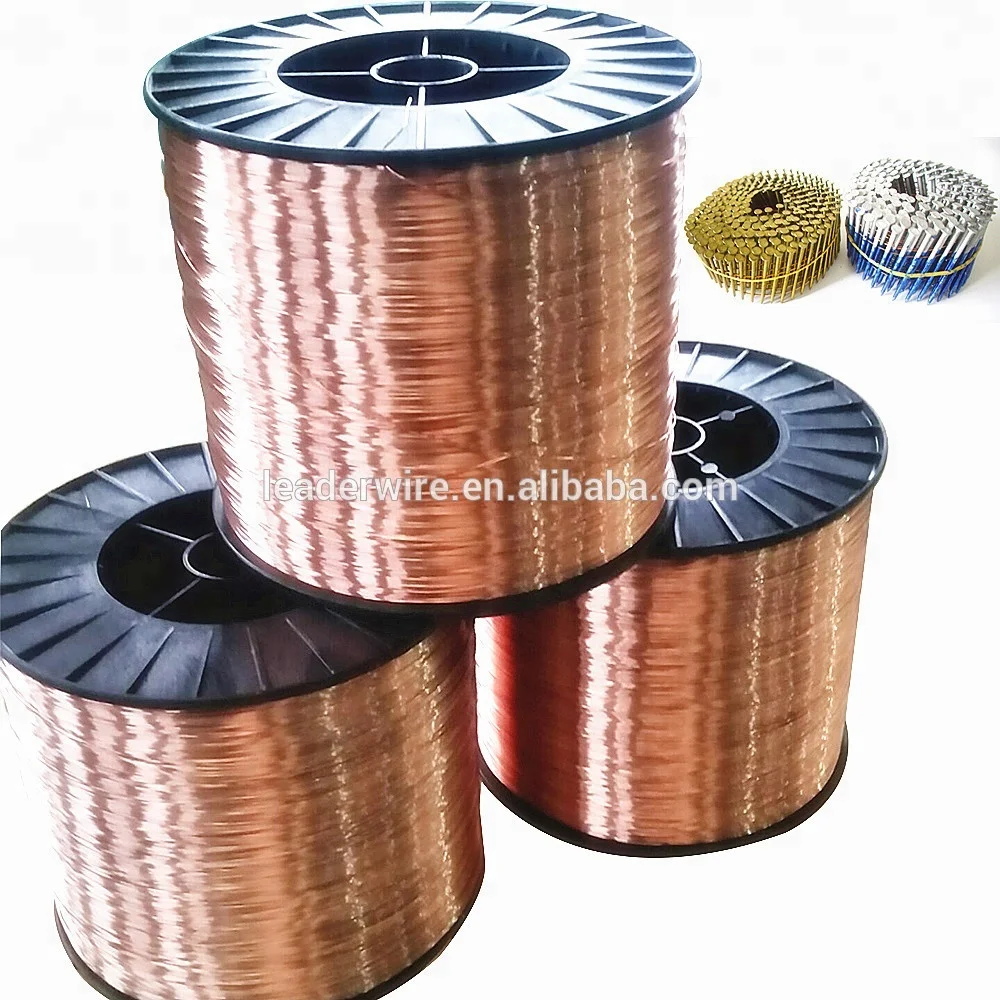 Super Quality Copper Coated Steel Welding  Wires for Coil Nails Nail Making Machines