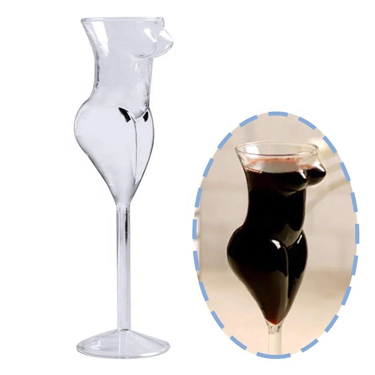 Lady Body shape cheap glassware wine glasses wholesale 250ml sexy wine tasting glasses goblet