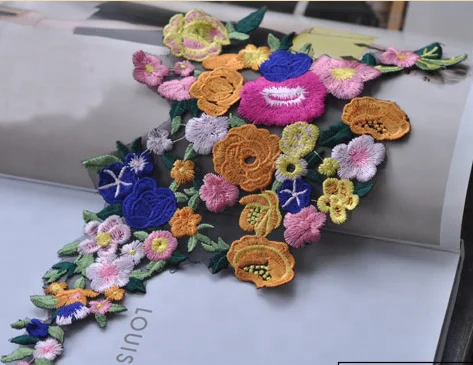 Flower Patch for Dress Clothes 4 New Patch Sew on Fashion Style Embroidery Embroidered Patches Embroidery Cording Lace Fabric 3D