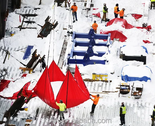 Snow tarpaulin PVC heavy duty 650gsm Blue tarpaulin 1000d*1000D 18*18 Glossy & Matte