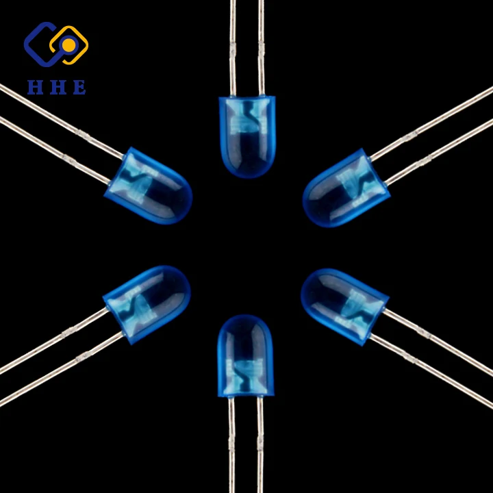 Hhe Ультра-яркий 5 мм через отверстие Овальный Синий 465nm светодиод используется для светодиодных знаков