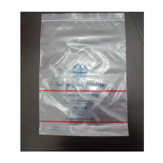 clear Plastic LDPE Resealable Ziplock Bag