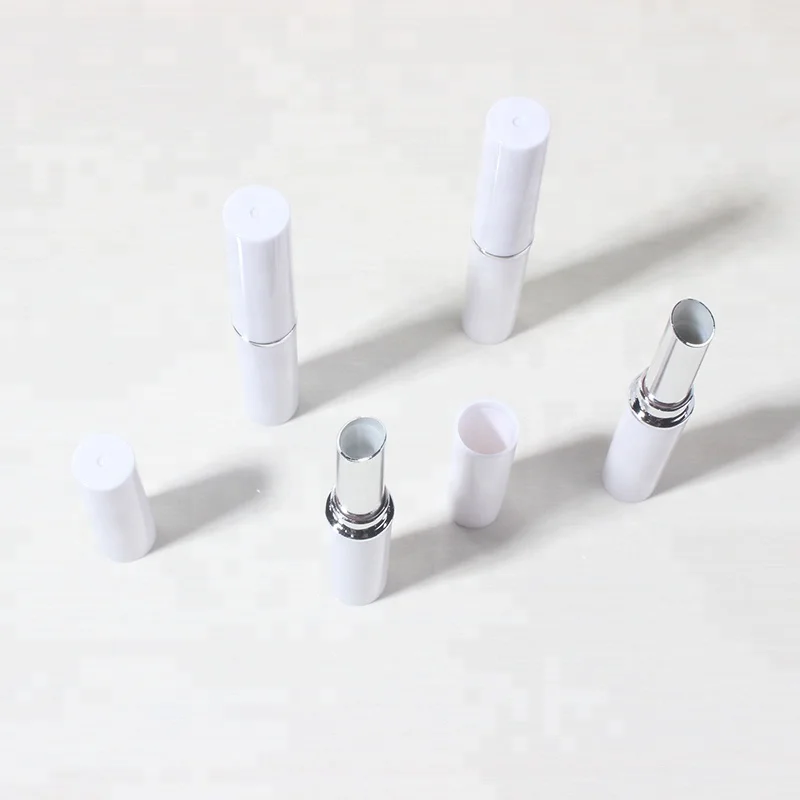 Small capacity white lipstick tube lip balm tube multi balm stick plastic lip gloss soft tube container