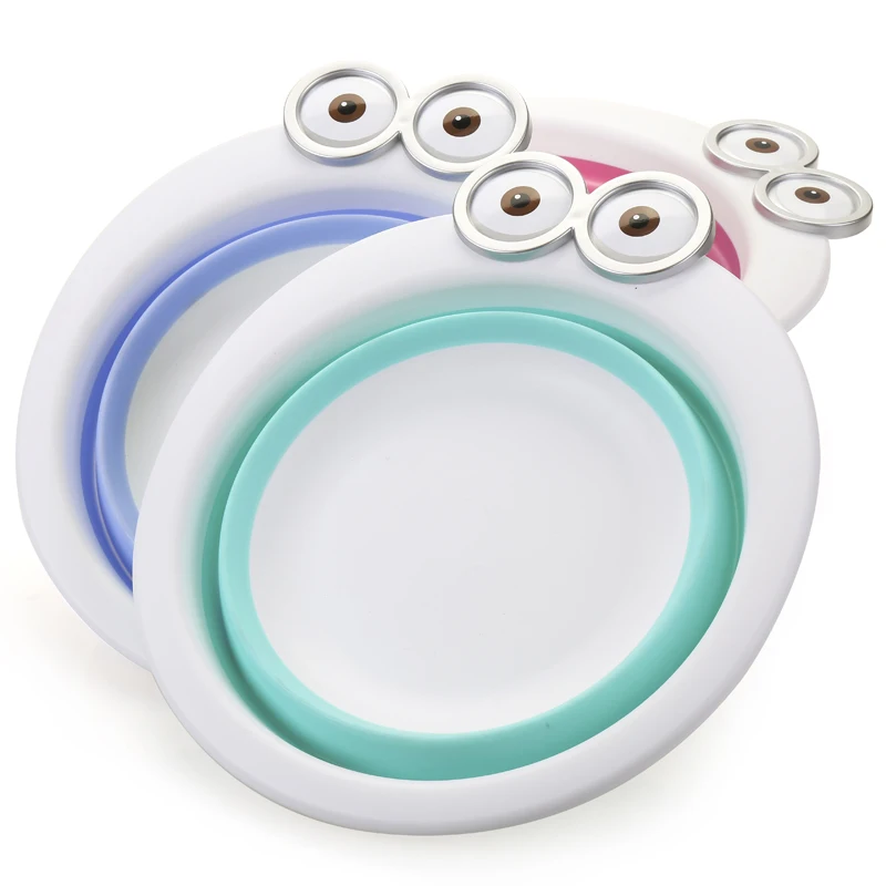 
free sample durable new material children folding plastic washbasin hand wash 