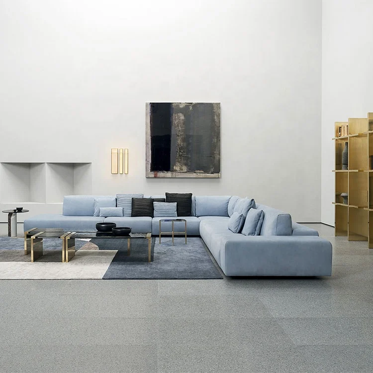 Light luxury color matching combination sofa set high-end living room furniture sofa sample design corner sofa set