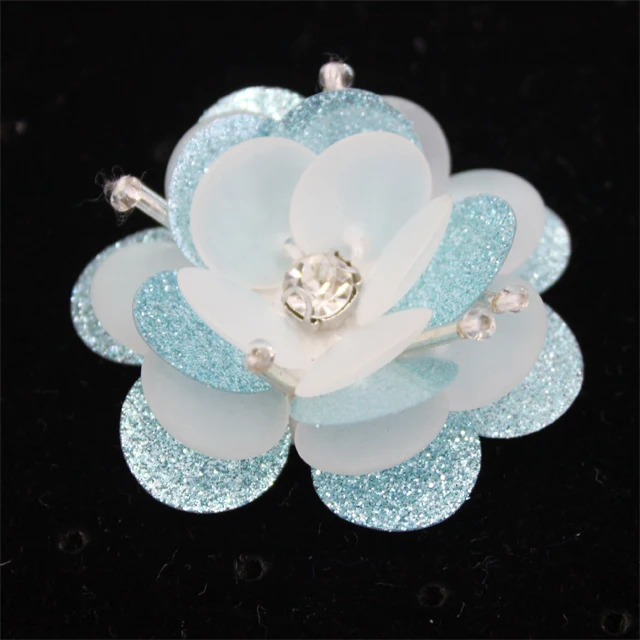 Fashion handmade sequin  patches  sequin flower applique for clothing