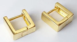 Pure 925 Silver European American New Design Creative Concise Geometric Stud Earrings Fine Jewelry