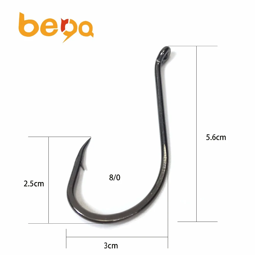 Stainless Steel Saltwater Crank Barbed Barb Fishing Hook