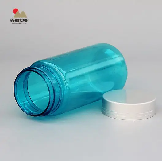 Best Recommend 150ml pet plastic Pharmaceutical blue plastic pill bottles can with screw cap for medicine