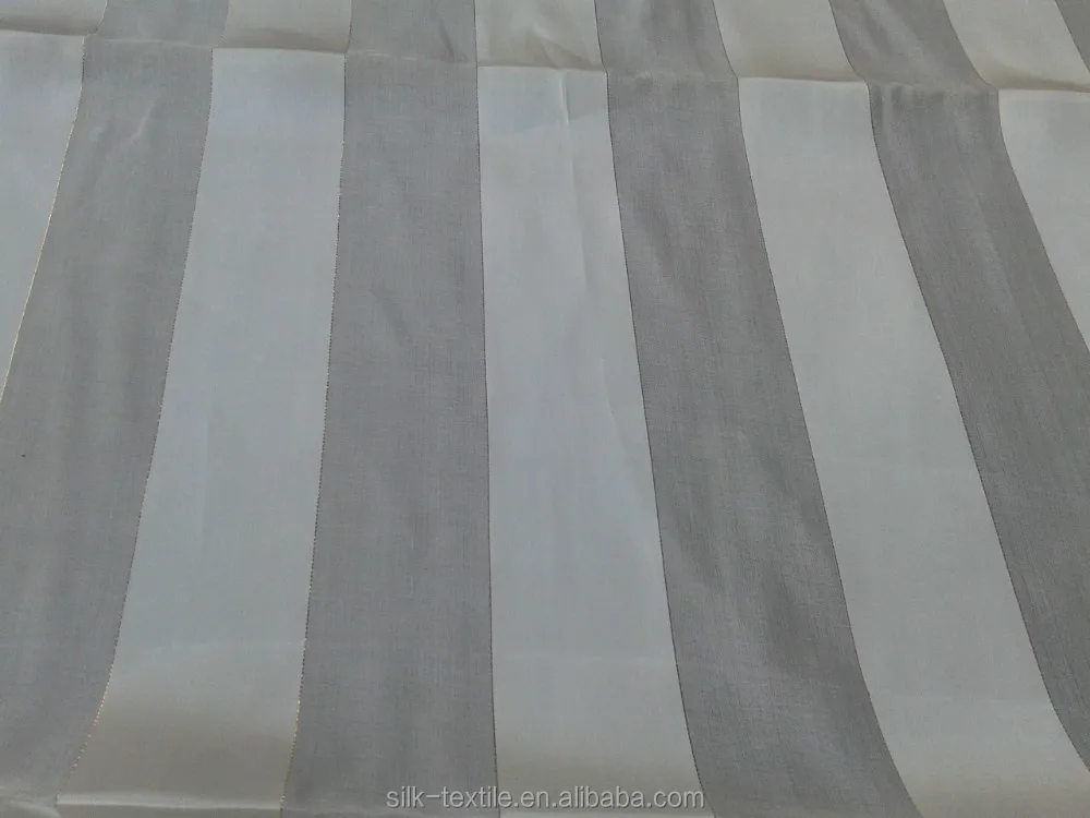 
12mm 5x5cm Stripe chiffion satin pure silk fabric 