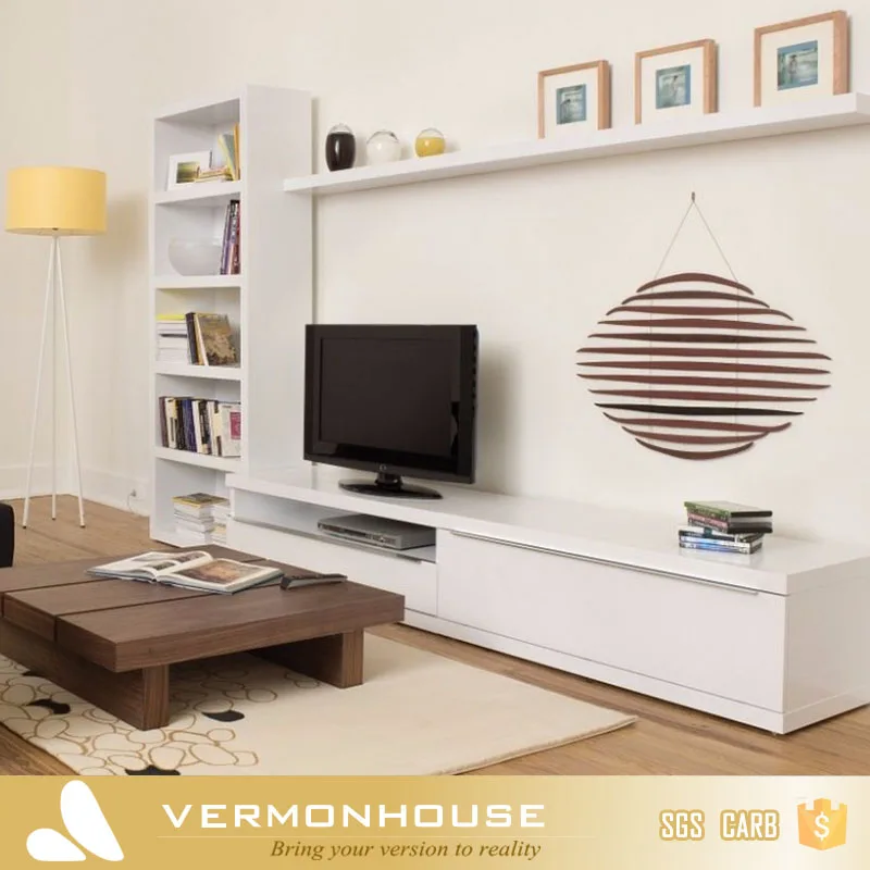2018 Hangzhou Vermont White Gloss Lacquer TV Cabinet For Living Room Furniture
