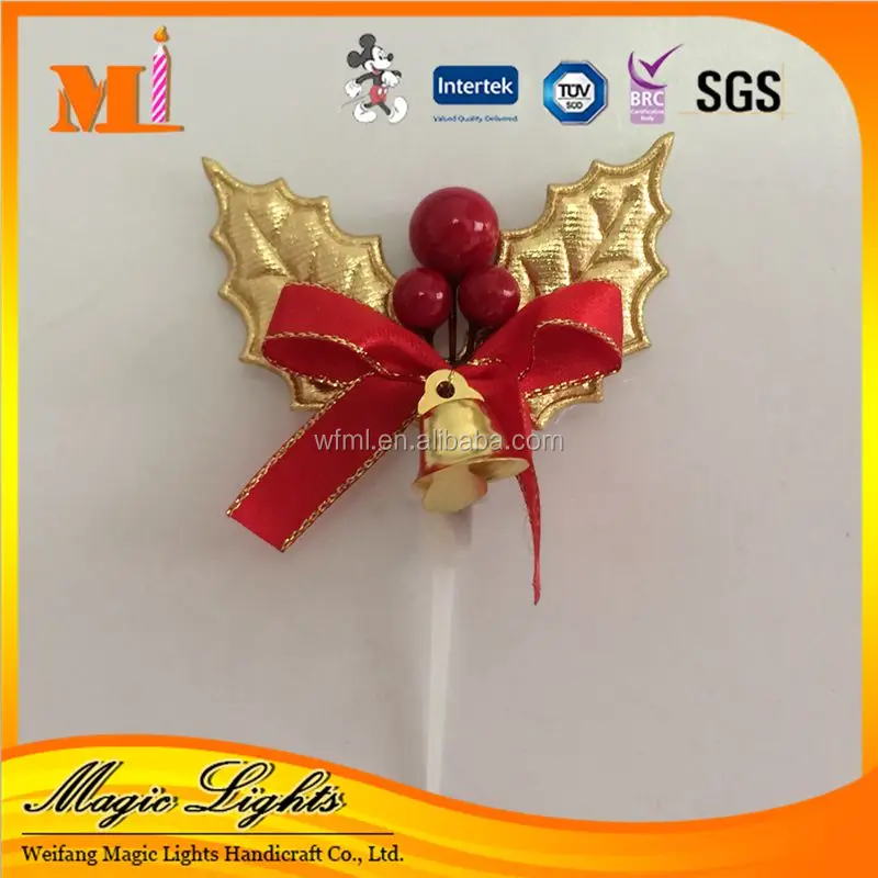 Hot Sale Personalized Plastic Christmas Ornaments Cake Decoration Birthday Candles