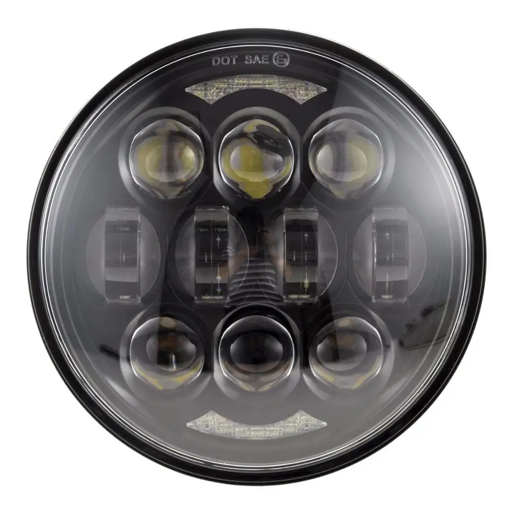 
High lumen motorcycle led projector headlights 5.75' 80w led headlight 12v head light high low beam for harley 