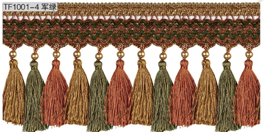 Wholesale Fringe Trim for Curtain, Long Tassel Handmade and Machine Produced Lace Pompom Curtain Elegant Silk Blek Out Curtains