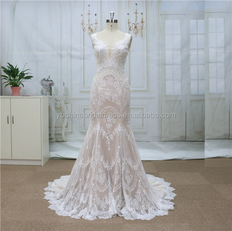 
Luxury fished style 2020 Europe popular style description of wedding dress 